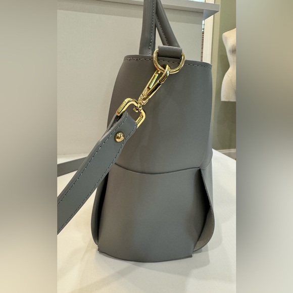 Stella Bianca Blue Gray Genuine leather woven bag | Satchel style | Crossbody - Picture 5 of 16